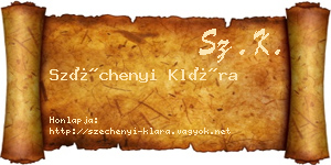 Széchenyi Klára névjegykártya