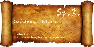 Széchenyi Klára névjegykártya