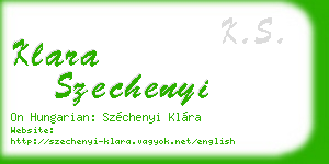 klara szechenyi business card